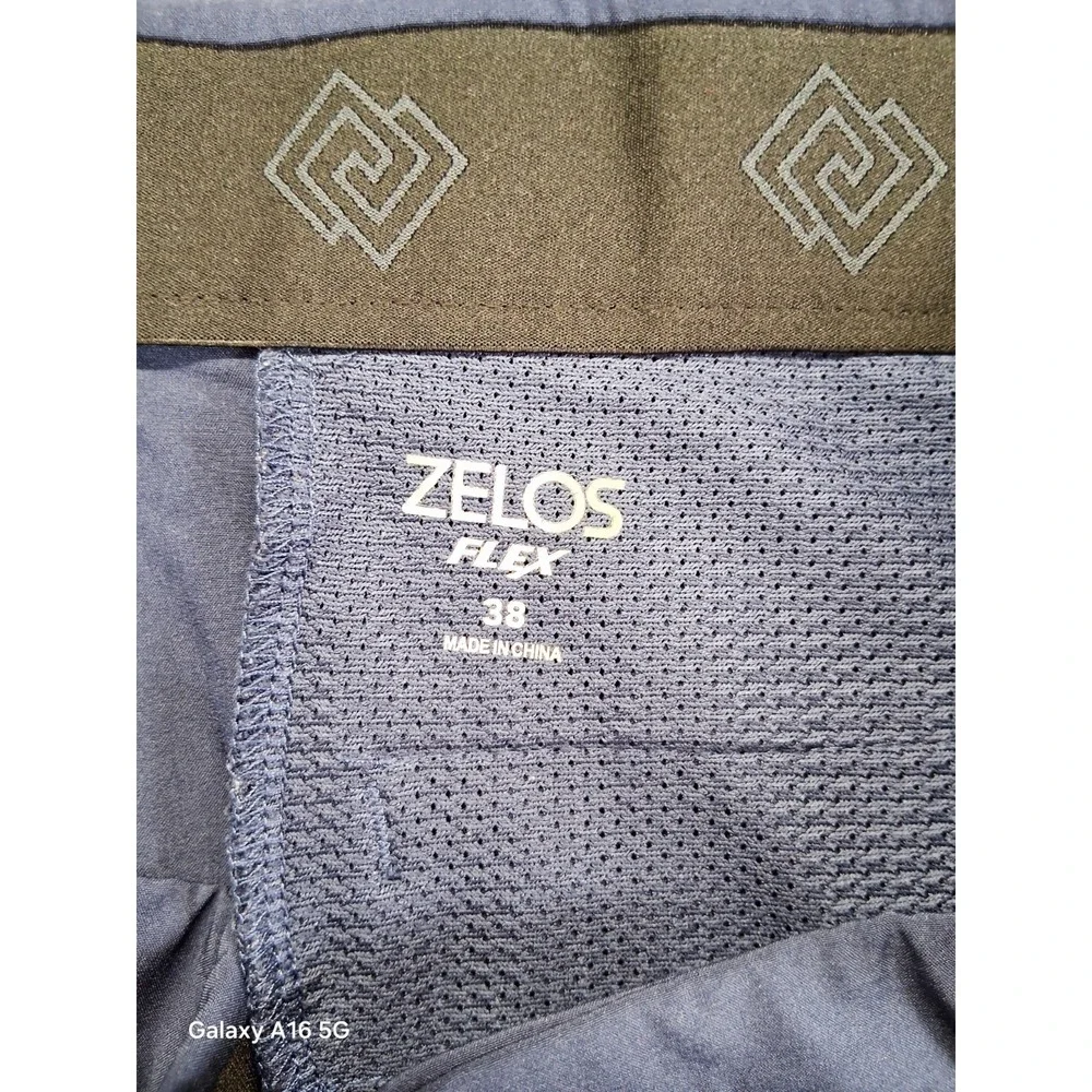 Zelos Flex Men Blue Shorts‎ Size 38 Flat Front